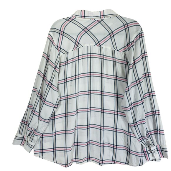 Plus Size Flannel Shirt Women Plaid Shirt Casual soft sz 2X Mystyle - Picture 10 of 15